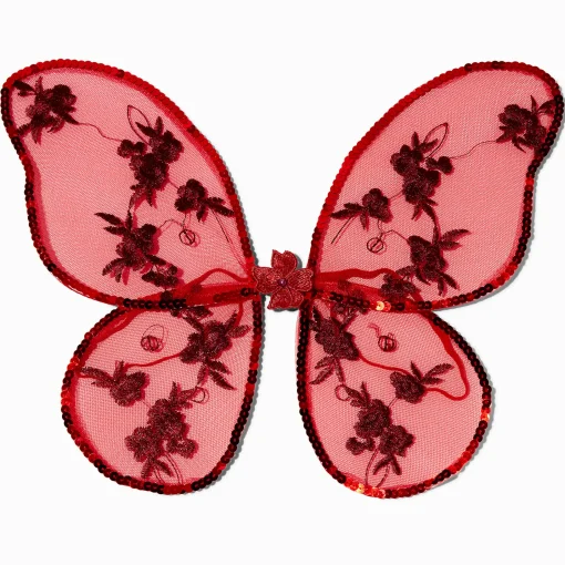 Ailes fleurs décorées rouges Claire's Club