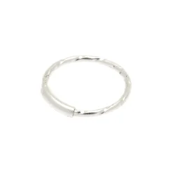 Anneau de nez torsadé couleur argenté