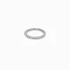 Anneau pour le nez à charnière strass 0,8 mm en titane couleur argentée