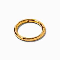 Anneau pour piercing au cartilage à charnière 1,0 mm en titane couleur dorée