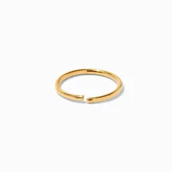 Anneau pour piercing de nez en titane 0,8 mm couleur dorée