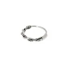 Anneau pour piercing de nez tressé style antique 22 g couleur argenté