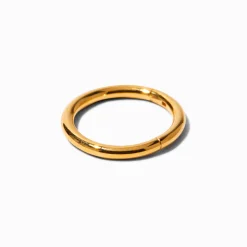 Anneau pour piercing de nez 1,0 mm en titane couleur dorée
