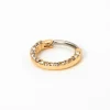 Anneau pour piercing septum 1,2 mm avec strass en acier inoxydable couleur dorée