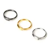 Anneaux de nez avec barre 0,6 mm en métaux mixtes couleur argentée - Lot de 3