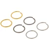 Anneaux de nez couleur unie 20 g en métaux mixtes - Lot de 6