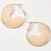 Anneaux d’oreilles filigrane délicats 40 mm couleur dorée