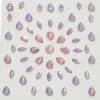 Assortiment de strass pour cheveux en forme de goutte roses et violets - Lot de 80