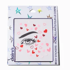 Autocollants cœur pour le visage