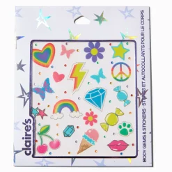 Autocollants pour le corps styles variés arc-en-ciel