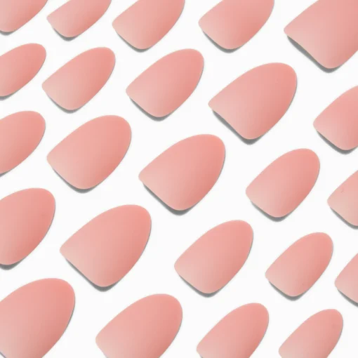 Baby Pink Short Almond Vegan Faux Nail Set - 24 Pack