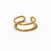 Bague d'orteil basique en acier inoxydable couleur dorée