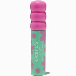Baguette de gloss bleu marguerite rose