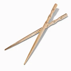 Baguettes à cheveux couleur dorée - Lot de 2