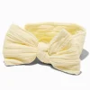Bandeau à nœud côtelé en nylon Claire's Club - Couleur ivoire
