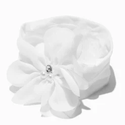 Bandeau à nœud fleurs blanches pour occasion spéciale Claire's Club