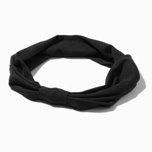 Bandeau à nœud large noir