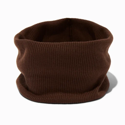 Bandeau plat en jersey marron
