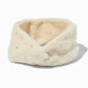 Bandeau scintillant pelucheux couleur ivoire