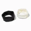 Bandeaux couleur ivoire et noir - Lot de 2