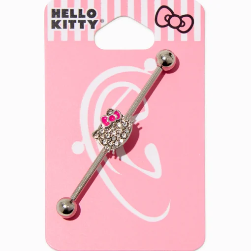 Barre industrielle 1,6 mm visage strass Hello Kitty®