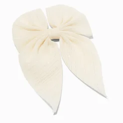 Barrette à nœud en mousseline couleur dorée Claire's Club
