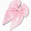 Barrette à nœud satinée rose