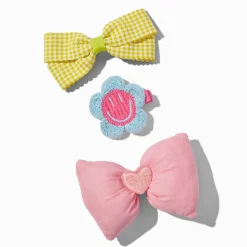 Barrettes à nœud en crochet bombé - Lot de 3