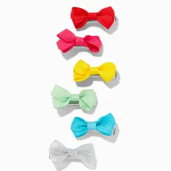Barrettes à nœud pour cheveux arc-en-ciel Kid Core Claire's Club - Lot de 6