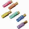 Barrettes « Affirmation » arc-en-ciel à paillettes Claire’s Club - Lot de 6