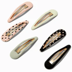 Barrettes clic clac cœur Claire's Club - Lot de 6