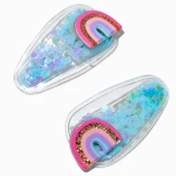 Barrettes clic clac shaker arc-en-ciel Claire's Club - Lot de 2