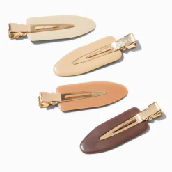 Barrettes de coiffure qui ne froissent pas nuances ocre - Lot de 4