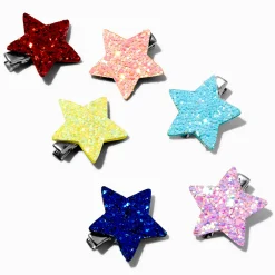 Barrettes étoile arc-en-ciel à paillettes Claire's Club - Lot de 6