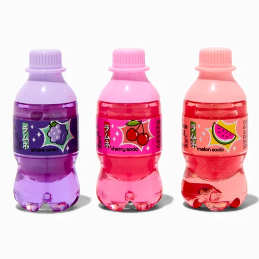 Baumes à lèvres mini bouteille de soda - Lot de 3