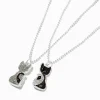 Best Friends Glitter Kitty Cat Pendant Necklaces - 2 Pack