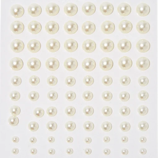 Bijoux pour cheveux perles d'imitation blanches - Lot de 80