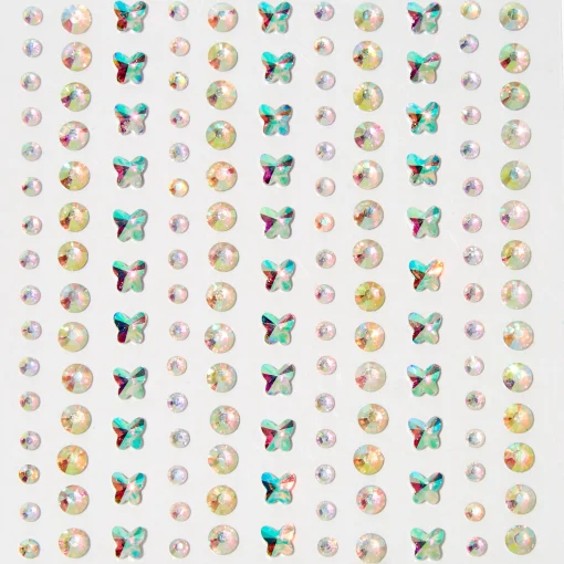 Bijoux pour cheveux strass papillon aurores boréales - Lot de 153