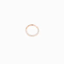 Boucle d’oreille de cartilage à charnière avec strass 1,0 mm couleur doré rose