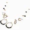 Boucles d’oreilles perlées empilables icônes en onyx d'imitation - Lot de 6