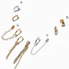 Boucles d’oreilles superposables glamour en métaux mixtes - Lot de 12