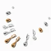 Boucles d’oreilles superposables en gouttes en métaux mixtes - Lot de 6
