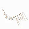 Boucles d’oreilles superposables glamour couleur dorée - Lot de 12
