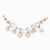 Boucles d’oreilles superposables papillon cœur couleur dorée - Lot de 6