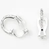 Boucles d'oreilles à clip avec strass 10 mm couleur argentée