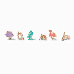 Boucles d'oreilles à clip dinosaure