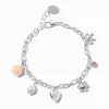 Bracelet à breloque coquette couleur argentée