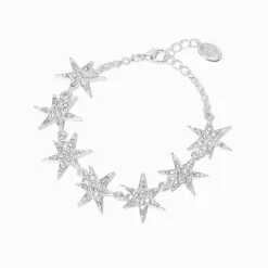 Bracelet à breloques nuit étoilée couleur argentée