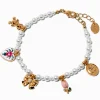 Bracelet breloque Uptown perle d'imitation couleur dorée