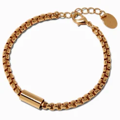 Bracelet chaîne briolette ronde couleur dorée